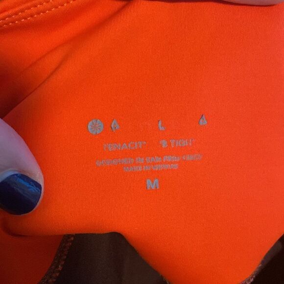 Athleta Red Orange & Maroon Tenacity 7/8 Tights Size Medium - Picture 7 of 9